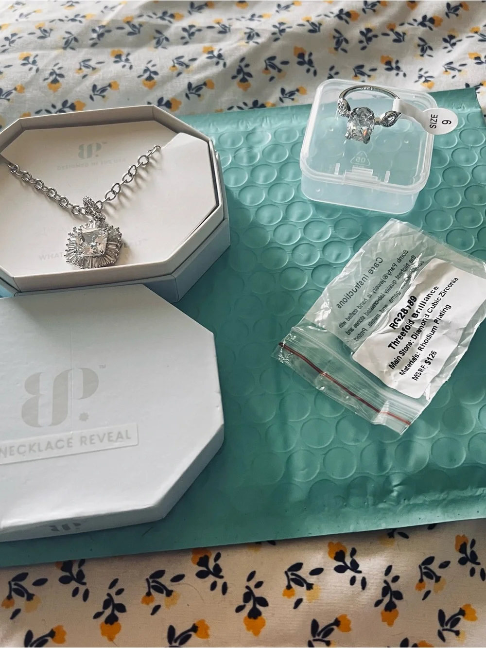 Bomb Party Necklace and Ring Set NWT